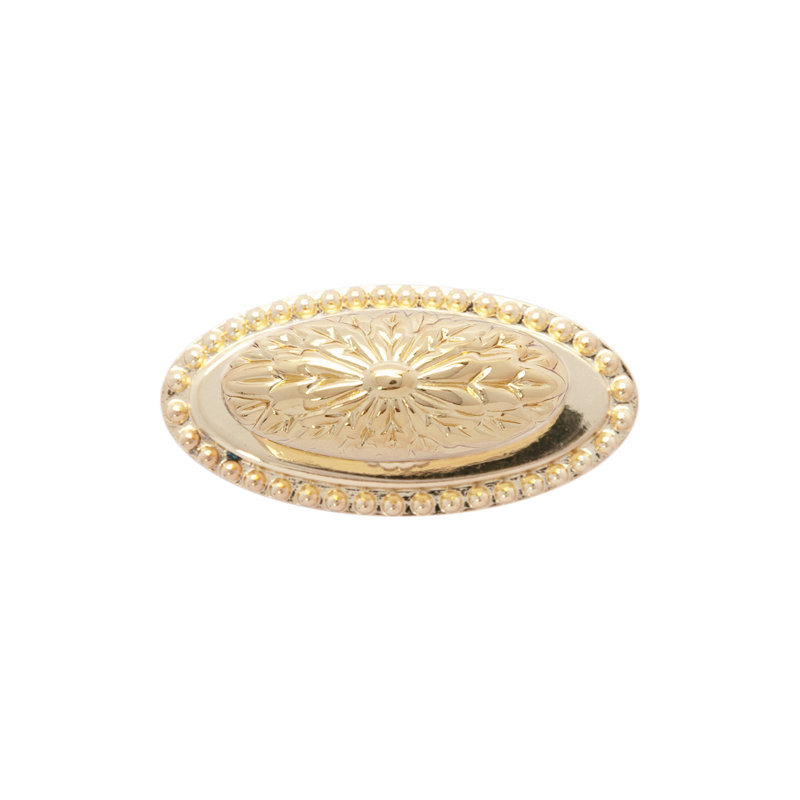 Poignée annulaire Utopia Alley Megan - Boutons décoratifs pour armoires et tiroirs - Quincaillerie d'armoire rétro avec or poli fini à la main - Boutons de tiroir en métal 1,9 po (ensemble de 10)