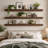 47" Long Wood Wall Floating Shelves