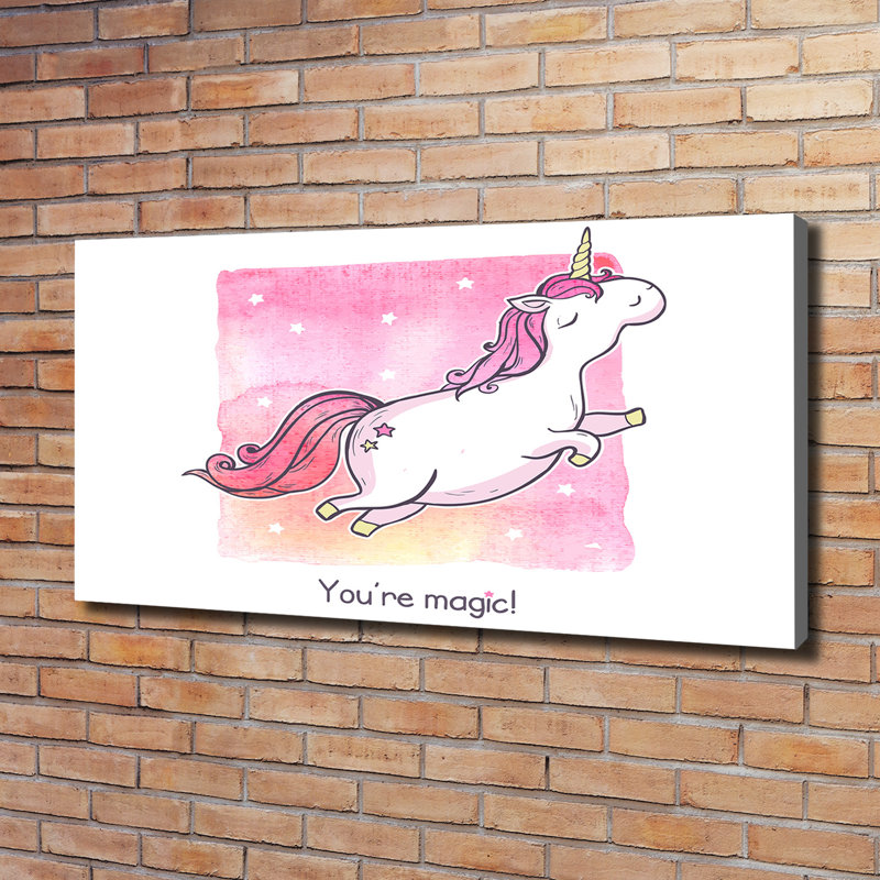 Pink Unicorn - Wrapped Canvas Print