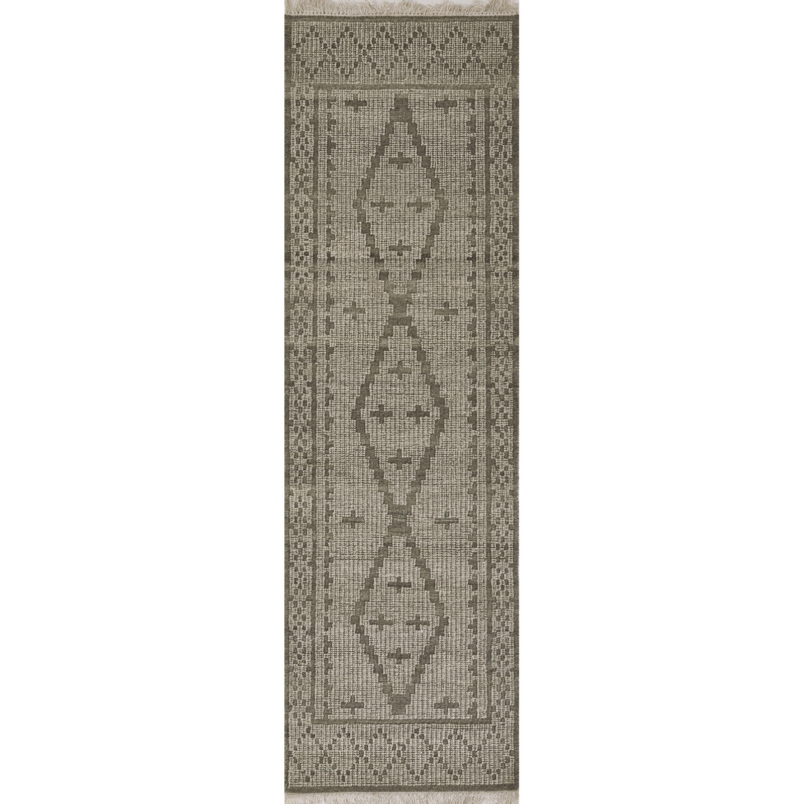 Messina Handmade Gray/Brown Rug, Runner 2'3" x 8'