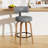 Chic Swivel Leather Upholstered Bar Stool For Ultimate Comfort And Style-647653540-647653560
