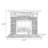 Gray + Brown Manufactured Wood Electric Fireplace