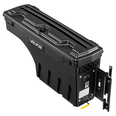 Coffret de rangement pour benne de pick-up, 25 L (6,6 gal) en ABS étanche, avec serrure à combinaison antivol, compatible avec Dodge Ram 1500, 2500 et 3500 (2002-2018), côté passager droit (perçage requis).