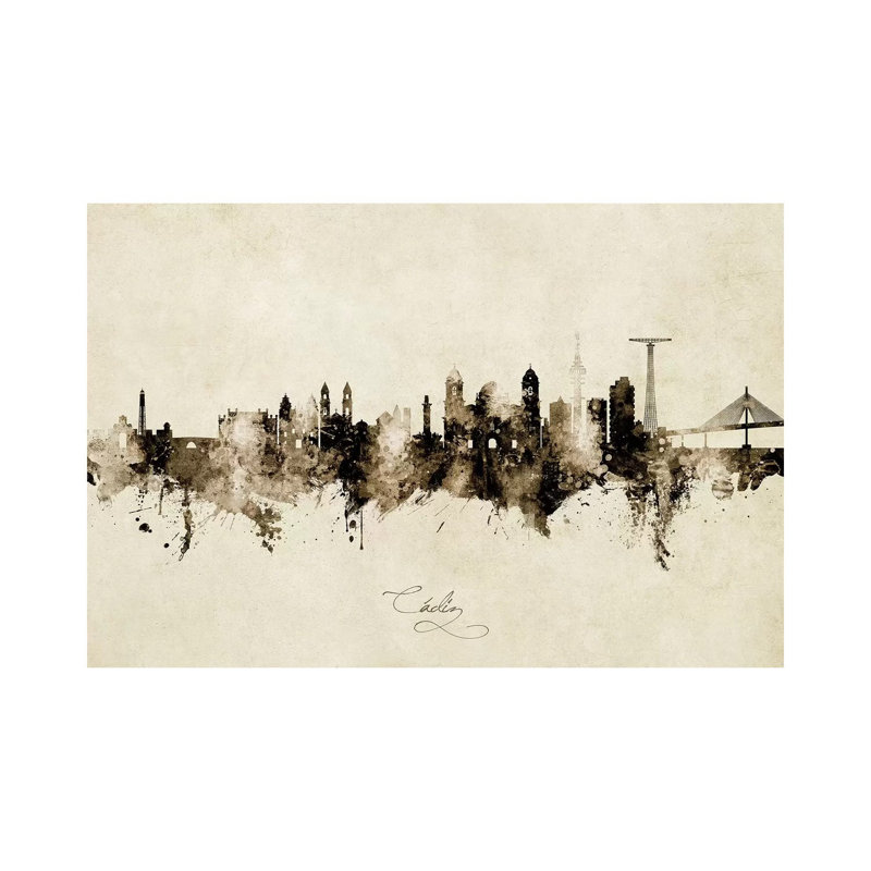 Cadiz Spain Skyline Vintage by Michael Tompsett - Wrapped Canvas Gallery-Wrapped Canvas Giclée, 20.32 cm H x 30.48 cm W