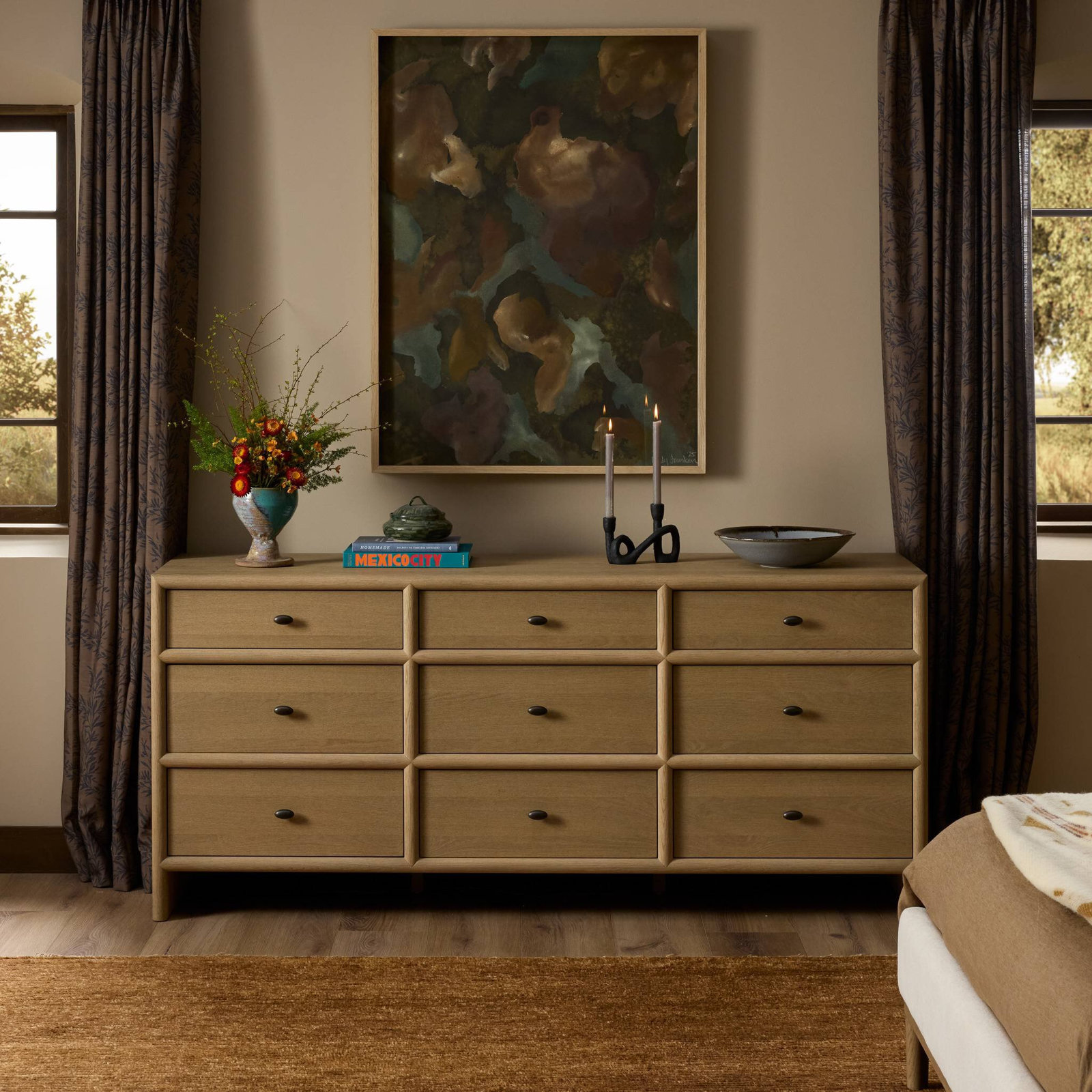 78" Oak Dresser