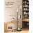 3-Tier Shelf Floor Lamp With Linen Shades, Modern Standing Lamp With Storage Shelves And Foot Switch, Multi-Head Light For Living Room, Bedroom, Office Study