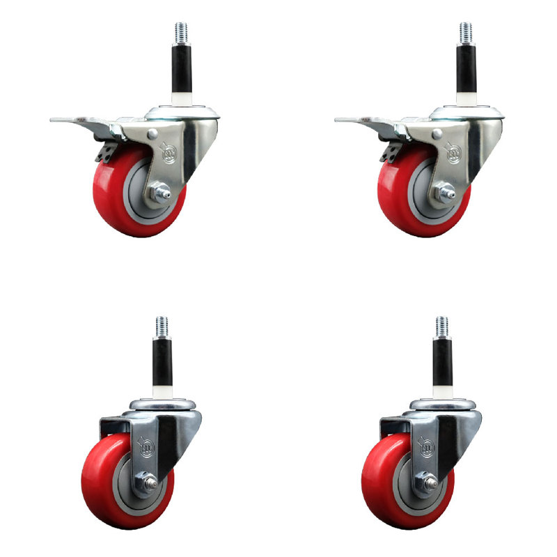 Ensemble de roulettes extensibles 7/8 po Poly