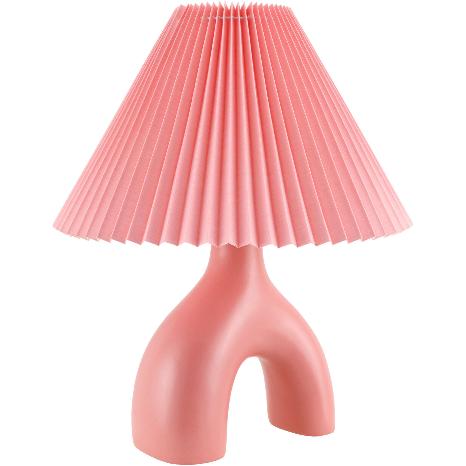 Celes Ceramic Table Lamp, Pink, Pink