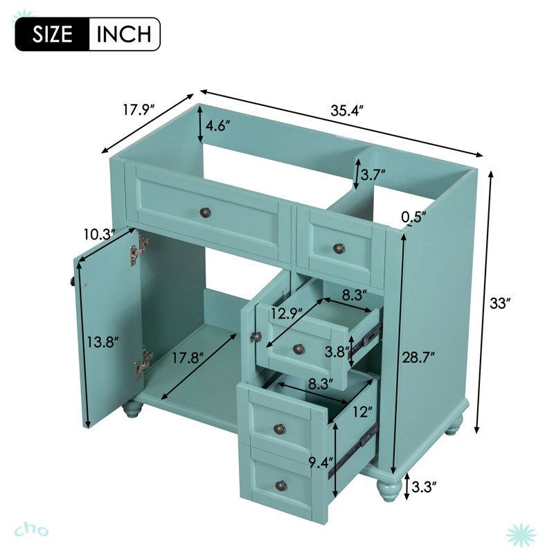 36'' Bathroom Vanity Without Top Sink