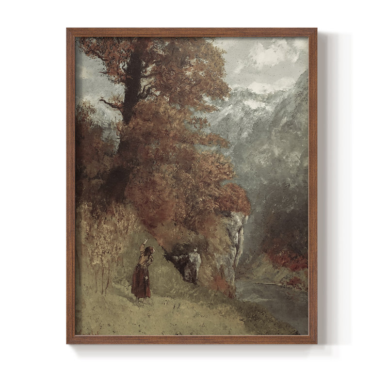 «Vintage Landscape CLXV», reproduction encadrée - bois massif, H 30 po x l 24 po