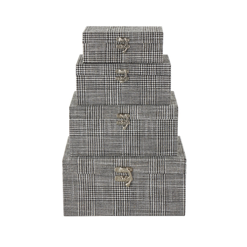 Boîte de rangement en tissu Cole And Grey, Gris