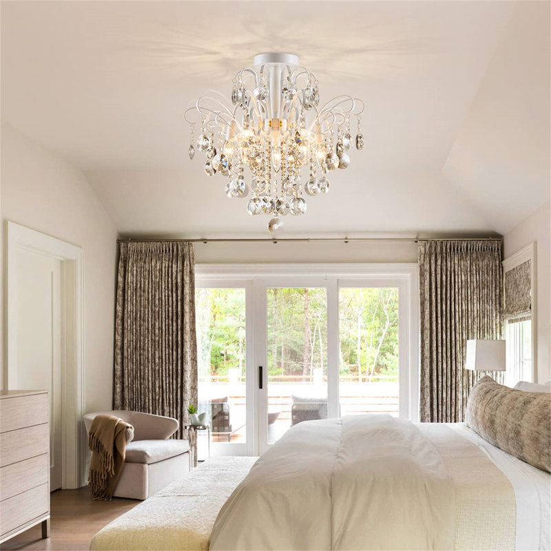 Fragoso Semi Flush Mount, Silver Colors