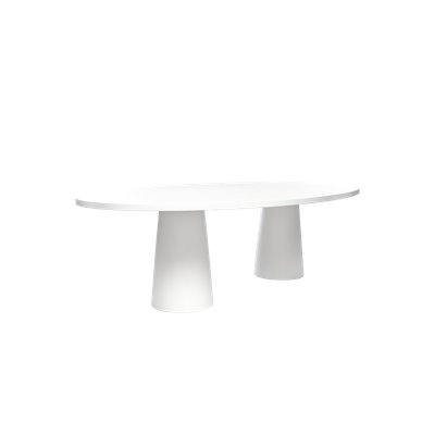 Container Oval Double Pedestal Dining Table