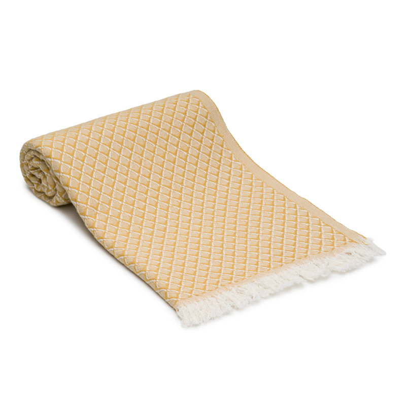 Ensemble de serviettes Serenity Grid, Mustard
