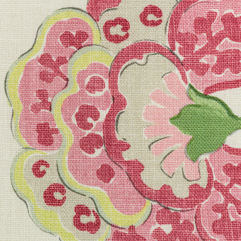 Somerset Fabric, Pink/Lime