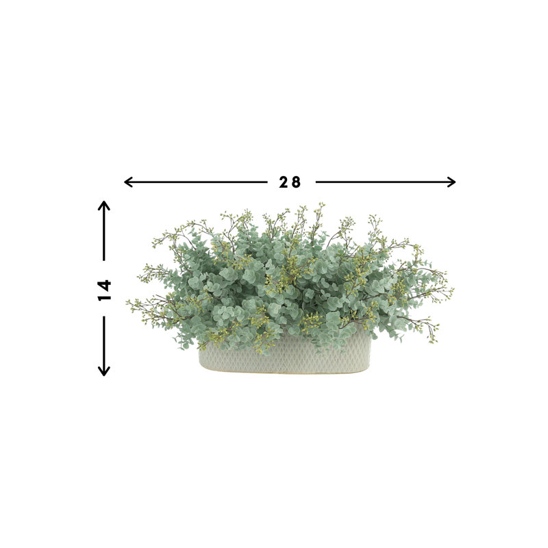 Everlasting Eucalyptus Floral Arrangements in Ceramic Pot