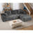 Boneless 106" Cloud Upholstered Sectional Couch With L-shape Chaise Modern Modular Sofa For Living Room Bedroom-448955172-448955169