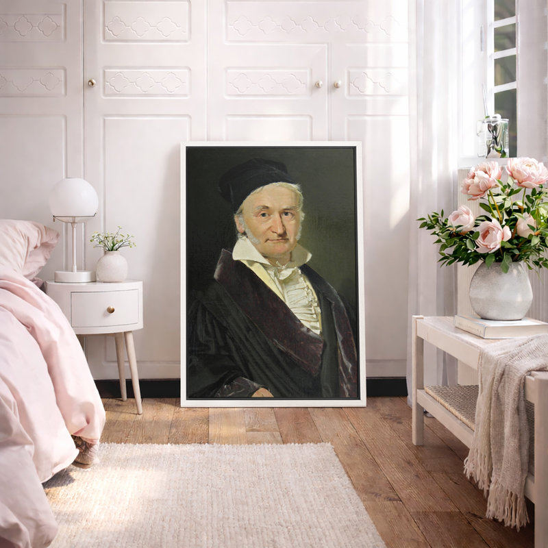Distingué Elder Gentleman Portrait, H 36 po x l 24 po x P 1,5 po, Cadre flottant blanc