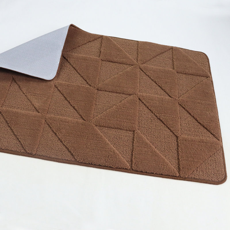 Dorna Non-Slip Geometric Doormat, Brown, 24'' W x 35'' L