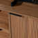 Dragelin Modern Reeded TV Stand with Open Storage