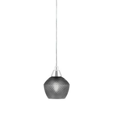 Mini-luminaire suspendu tout verre avec verre texturé de 6 po