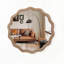 Miroir rond en bois