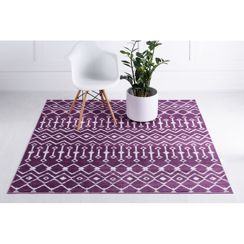 Moroccan Area Rug, Square 183cm