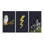 «Wizardry Owl Castle and Lightning», ensemble de 3 impressions