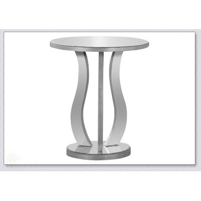 Élégante table d'appoint en miroir pour le salon et la chambre à coucher, parfaite pour le glamour et la fonctionnalité avec un plateau spacieux et un design élégant.