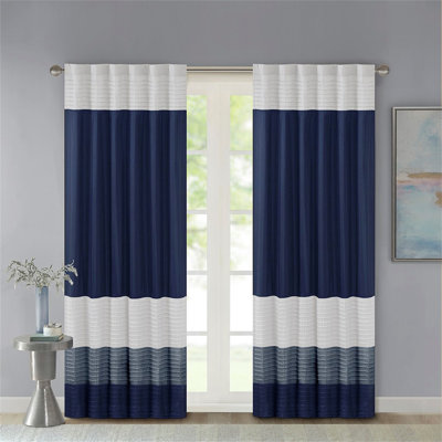 Polyoni Pintuck Curtain Panel With Elegant Design, Perfect For Light Control And Enhancing Room Aesthetics