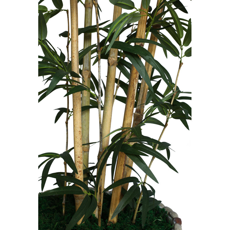 Bambou artificiel en pot 72 po Panama, Naturel