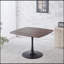 Table de salle à manger robuste en noyer de 42,12 pouces pour la cuisine et le salon avec plateau en panneau de fibres à densité moyenne et pieds en métal-483553608-483553603-483553591
