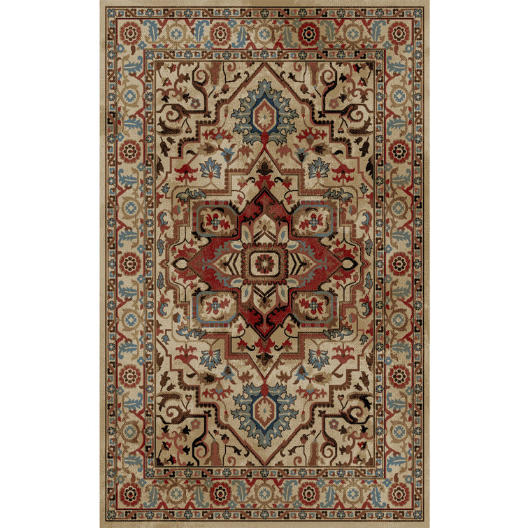 Tapis beige / rouge Heideman