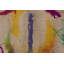 Tapis abstrait vert / rouge / jaune 9 x 10 Daliesque