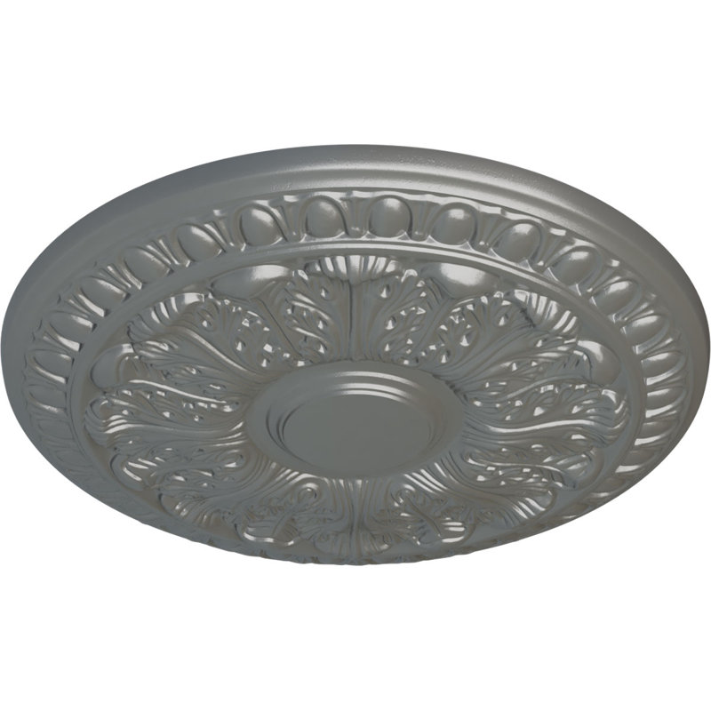 Médaillon de plafond Endurathane Chester, DO 15 3/4 po x P 1 7/8 po (convient aux auvents jusqu'à 2 1/4 po), fini de rêve de minuit peint à la main