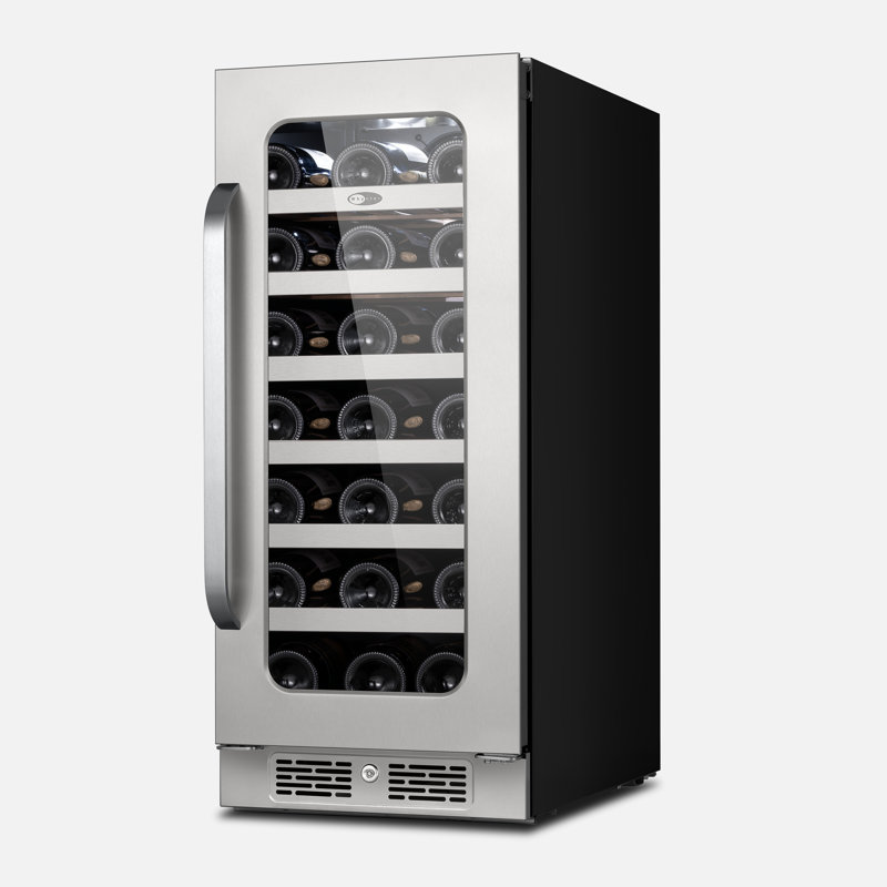 Réfrigérateur à vin Whynter BSR-033SW encastré en acier inoxydable de 15 bouteilles avec porte réversible, contrôle numérique, serrure et filtre à charbon 15 pouces BSR-033SW