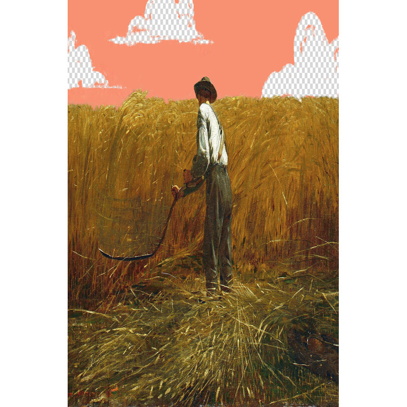 Masked Masters (Reaping) by Jacob Green - Print on Canvas, 122 cm H x 81 cm W, Black Floater Framed