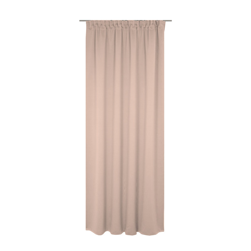 Quaniece Semi Sheer Single Curtain Panel, 245cm H x 135cm W, Pink