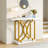Kymon 39.37'' Marble Top Console Table
