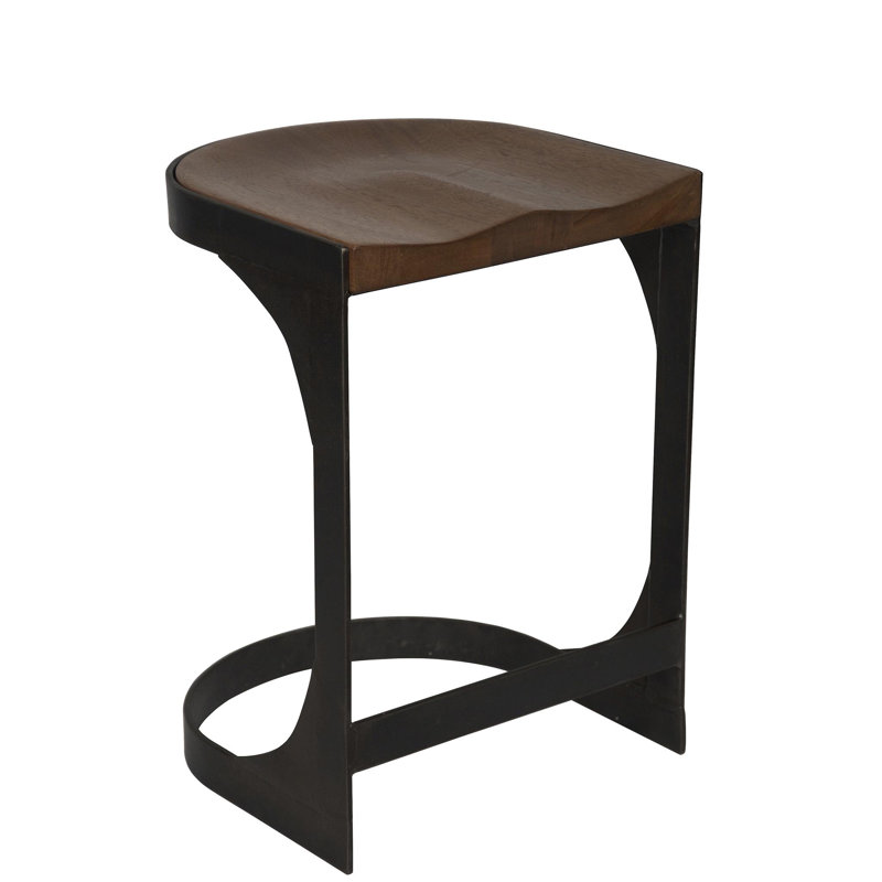 Baxter Stool with Metal Frame, Counter Stool (24" Seat Height)