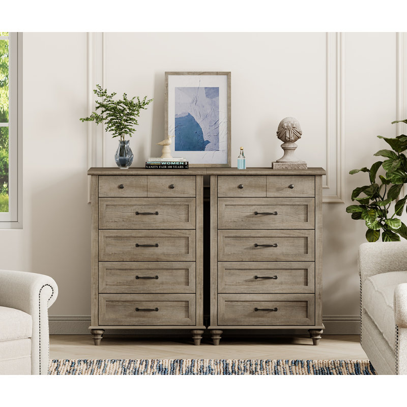 Commode 10 tiroirs Cameryn Kids, Gris