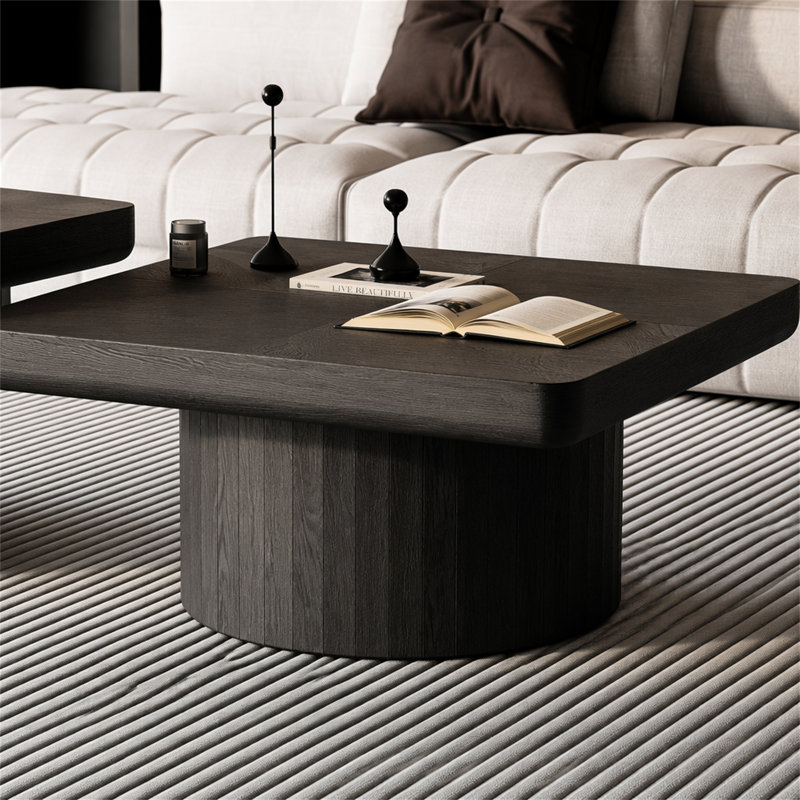 Ensemble de 2 tables basses gigognes Modern, Noir