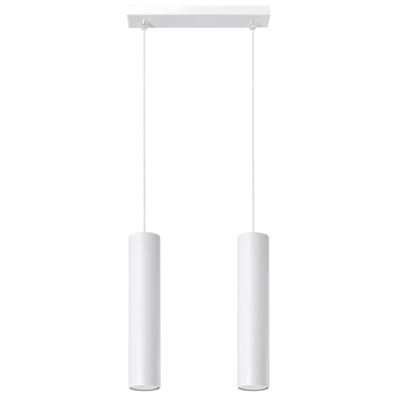 Jacky 2 - Light Black Kitchen Island Pendant, White