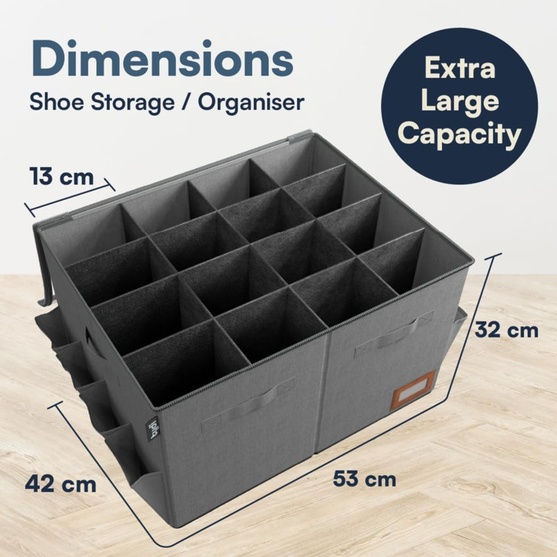 16 Pair Shoe Storage Box