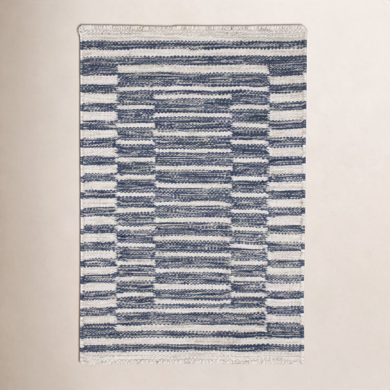 Heights Denim Handwoven Wool Rug, Rectangle 3' x 5'