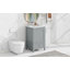 Meuble-lavabo de 20 po avec lavabo, armoire de salle de bain avec porte à fermeture douce, support de rangement et tiroir, gris (ancien SKU: N725P185452E)