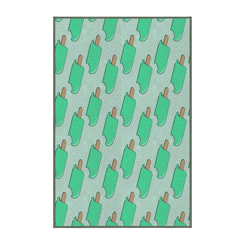Tapis décoratif vert cyprès du lac, Rectangle 8 pi x 10 pi