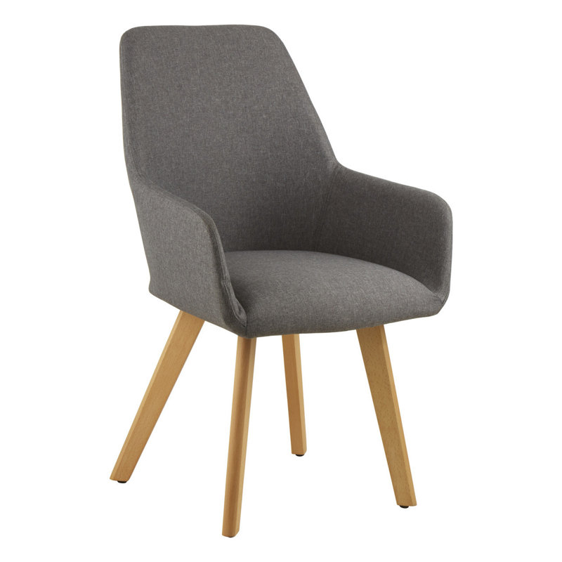 Kai 51cm H Polyester Blend Upholstered Armchair, Grey