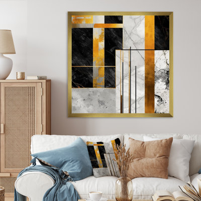 " Marble Granite Agate With Touches Of Gold VII "