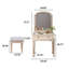 35.43"American-style white dressing table with mirror